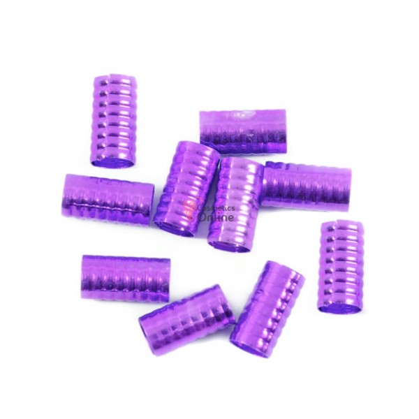 Inele din metal pentru codite afro RNG45 Mov, Set 10 bucati